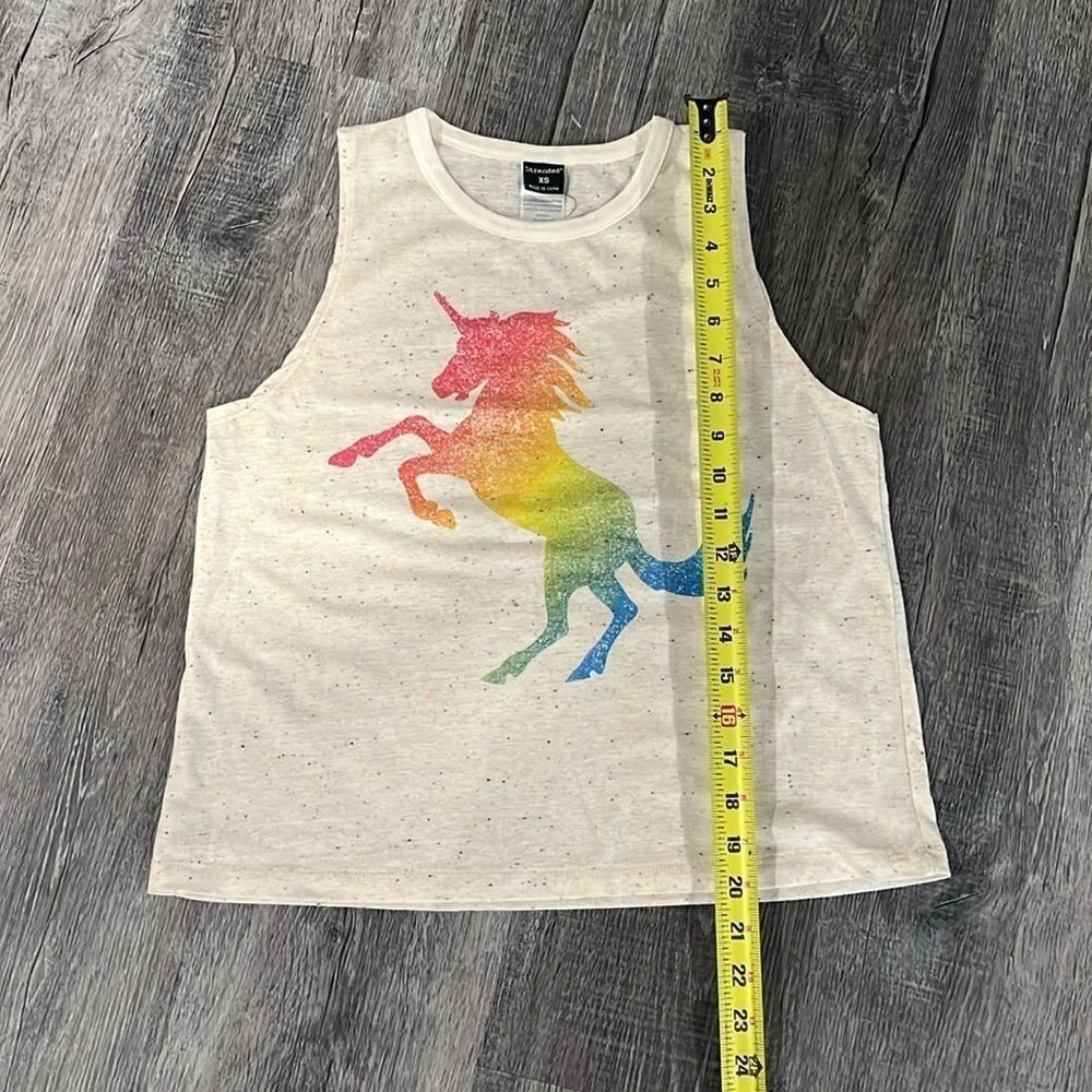 Stranded Confetti Multi-Colored Unicorn On Cream … - image 7